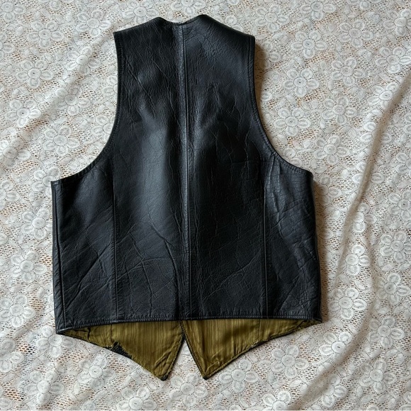 Vintage Joo Kay leather vest size small lined - Picture 2 of 15